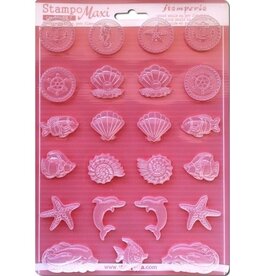 Stamperia Stamperia maxi Soft Mould A4 Sea Land Fishes and shells