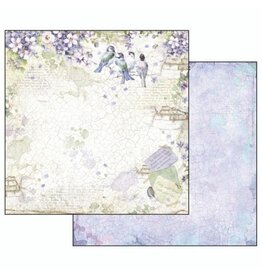 Stamperia Scrapbooking Double face sheet - Flower alphabet wisteria