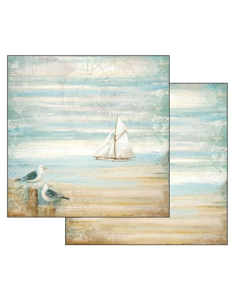 Stamperia Scrapbooking Double face sheet - Sea land seagulls