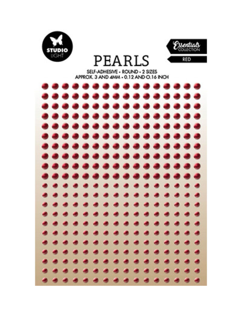 Studio Light SL Self-adhesive Pearls Red pearls Essentials nr.24