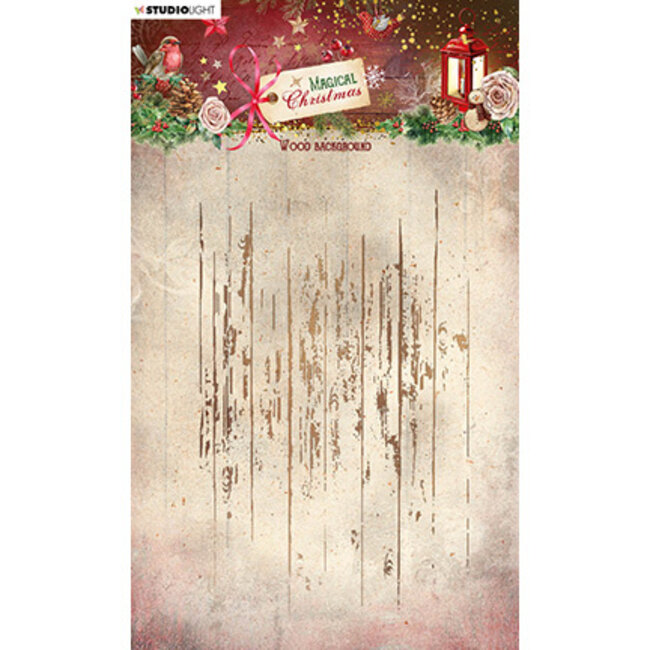 Studio Light SL Clear Stamp Wood background Magical Christmas nr.502