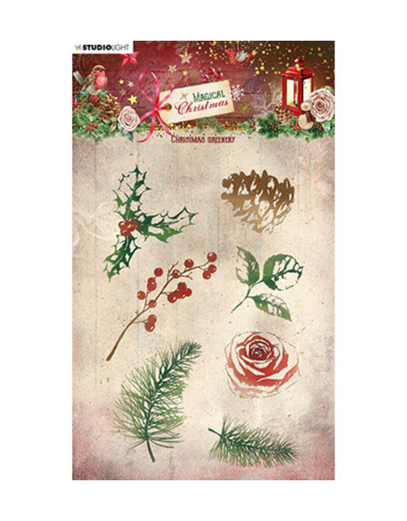 Studio Light SL Clear Stamp Christmas greenery Magical Christmas nr.500