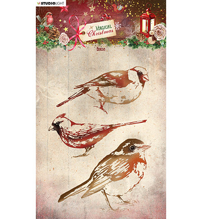 Studio Light SL Clear Stamp Birds Magical Christmas nr.499