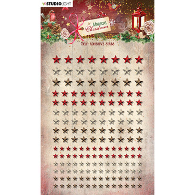 Studio Light SL Self-adhesive Rhinestones Stars, 3 colors Magical Christmas nr.05