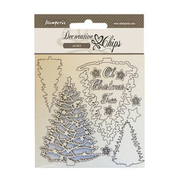 Stamperia Decorative chips cm 14x14 - Christmas tree