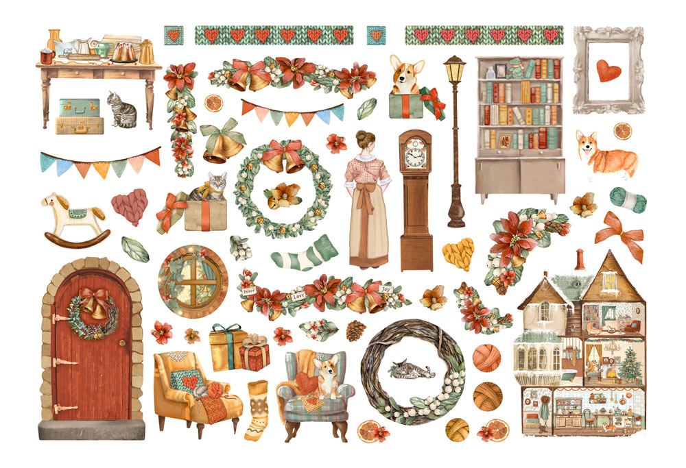 Stamperia  Ephemera  - All Around Christmas