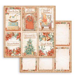 Stamperia Scrapbooking Double face sheet - All Around Christmas 6 cards