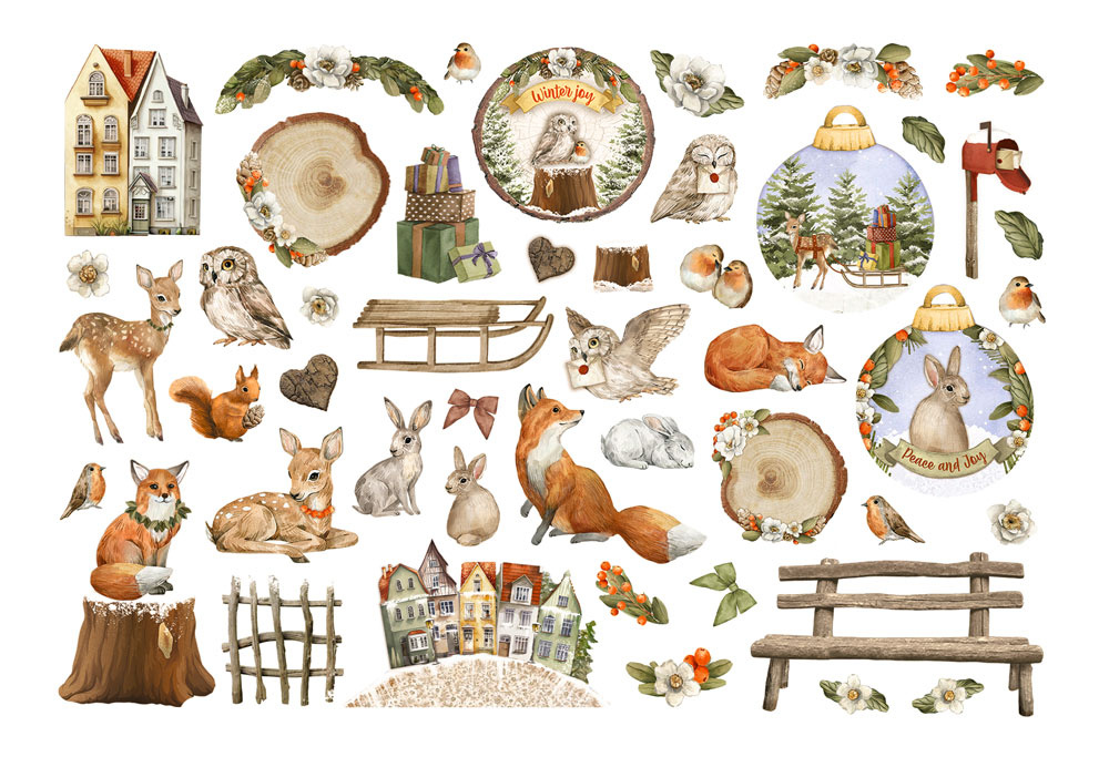 Stamperia  Ephemera  - Winter Valley