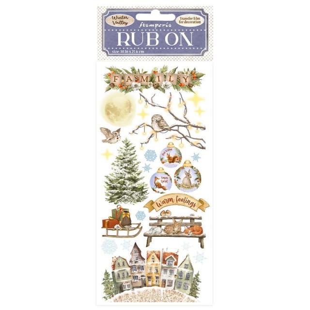 Stamperia Rub-on cm 10,16x21,6 - Winter Valley warm feelings