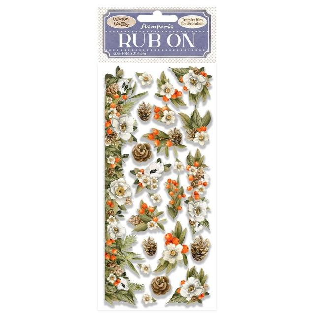 Stamperia Rub-on cm 10,16x21,6 - Winter Valley pinecones