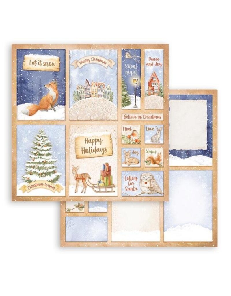 Stamperia Scrapbooking Double face sheet - Winter Valley 6 cards
