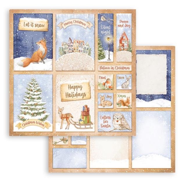 Stamperia Scrapbooking Double face sheet - Winter Valley 6 cards
