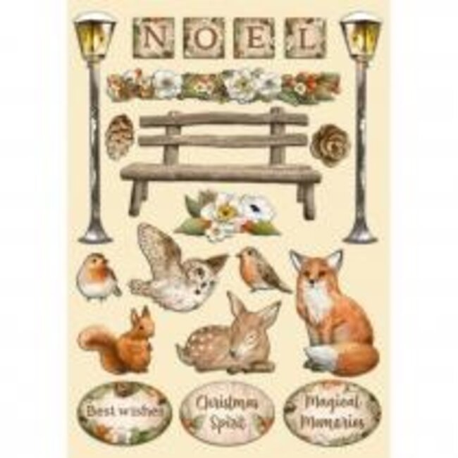 Stamperia Colored Wooden shape A5 - Winter Valley