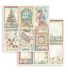 Stamperia Scrapbooking Double face sheet - Christmas Greetings 6 cards