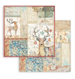 Stamperia Scrapbooking Double face sheet - Christmas Greetings deer