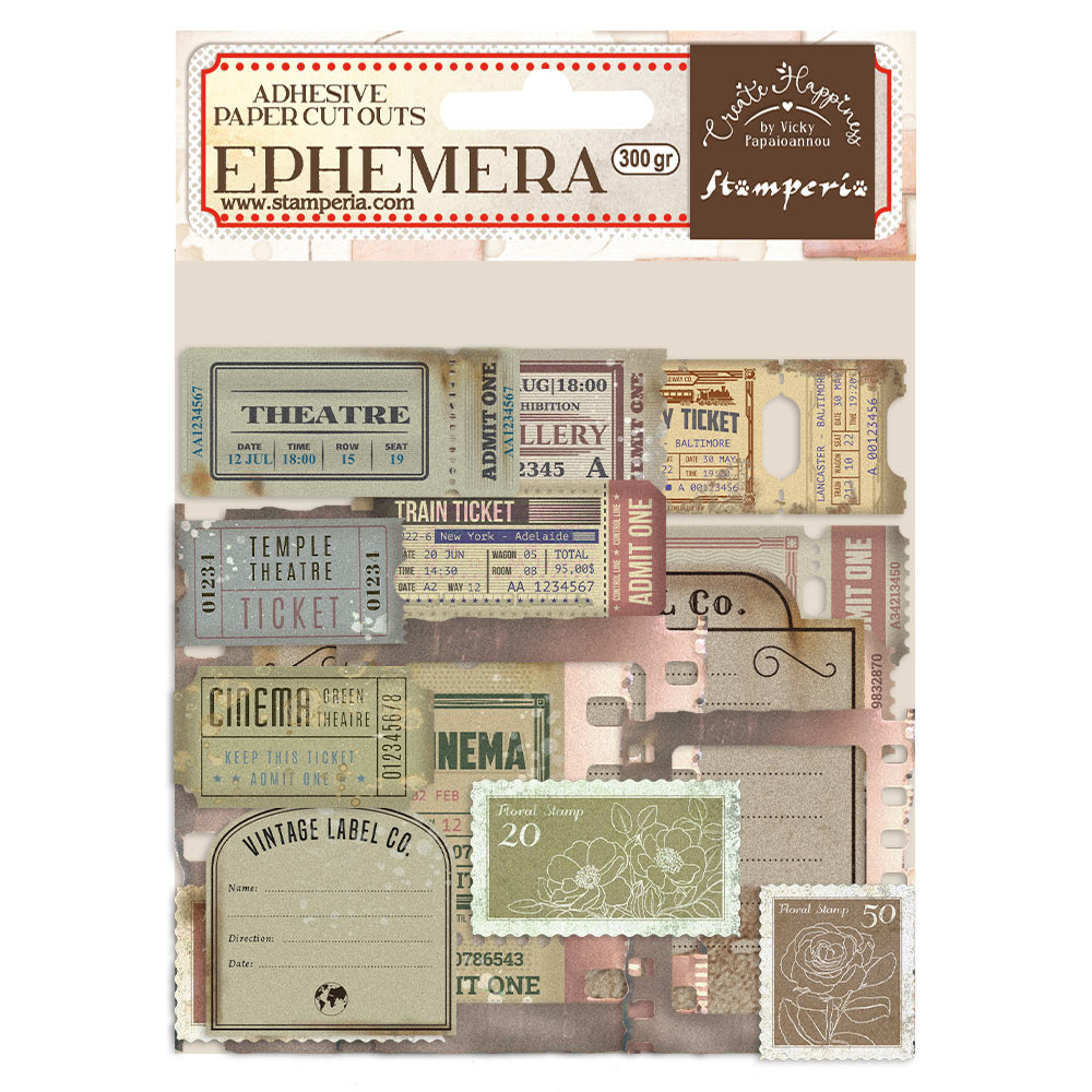 Stamperia Ephemera  - Create Happiness Christmas tickets