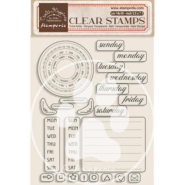 Stamperia  Acrylic stamp cm 14x18 - Create Happiness Christmas weekly planner