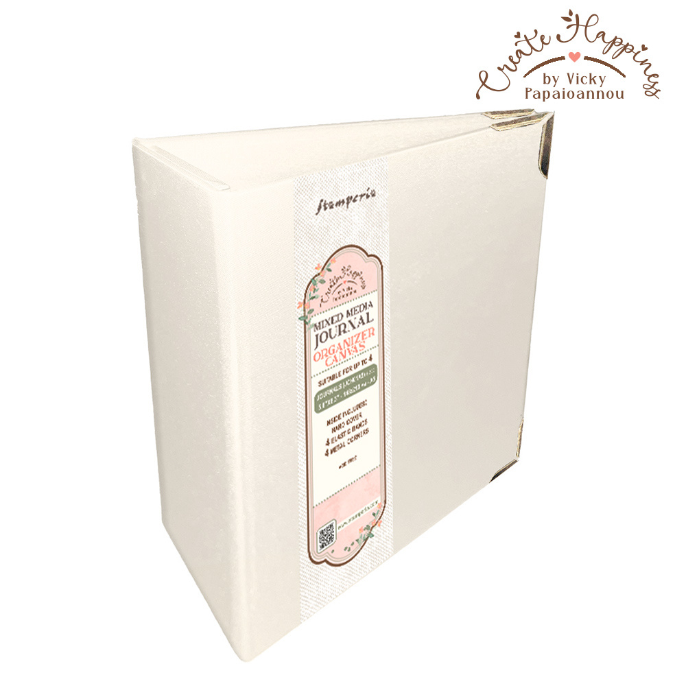 Stamperia Create Happiness Organizer for notebooks A5 in canvas with 4 metal corners