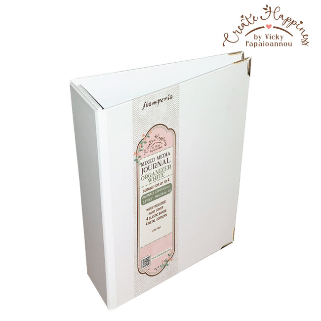 Stamperia Create Happiness Organizer for notebooks A5 in paper  with 4 metal corners