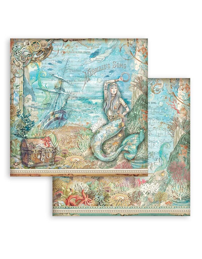 Stamperia Scrapbooking Pad 10 sheets cm 30,5x30,5 (12"x12") - Songs of the Sea