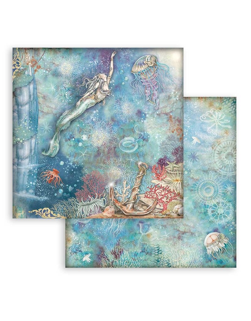 Stamperia Scrapbooking Pad 10 sheets cm 30,5x30,5 (12"x12") - Songs of the Sea