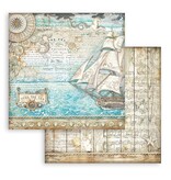 Stamperia Scrapbooking Pad 10 sheets cm 30,5x30,5 (12"x12") - Songs of the Sea