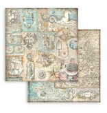 Stamperia Scrapbooking Pad 10 sheets cm 30,5x30,5 (12"x12") - Songs of the Sea