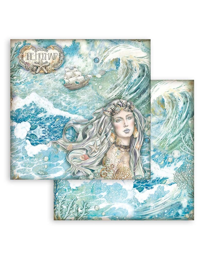 Stamperia Scrapbooking Small Pad 10 sheets cm 20,3X20,3 (8"X8") - Songs of the Sea