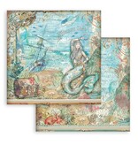 Stamperia Scrapbooking Small Pad 10 sheets cm 20,3X20,3 (8"X8") - Songs of the Sea