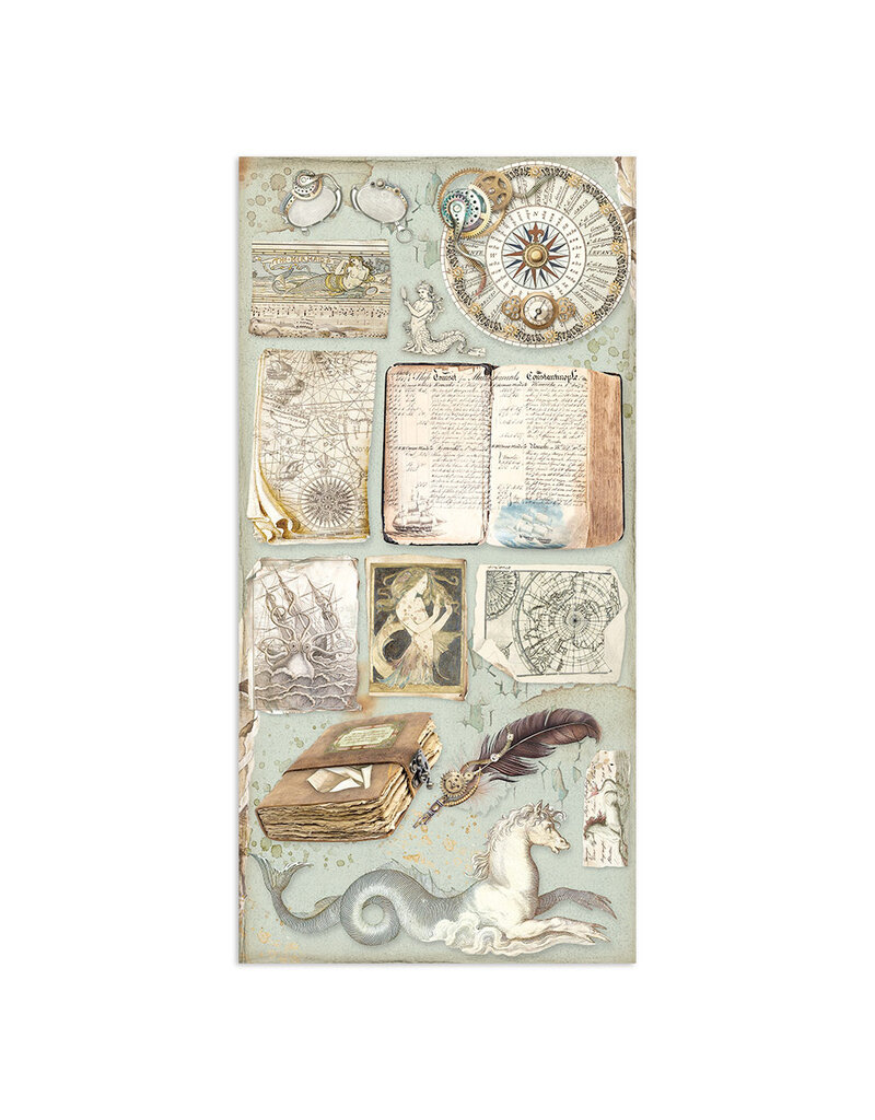 Stamperia Collectables 10 sheets 15x30,5 (6”x12”) - Songs of the Sea