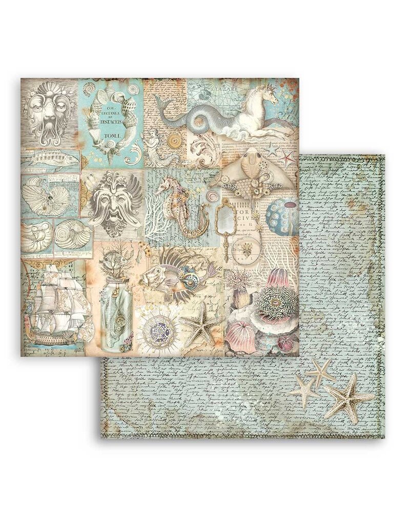 Stamperia Scrapbooking Double face sheet - Songs of the Sea texture