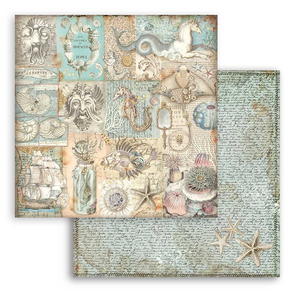 Stamperia Scrapbooking Double face sheet - Songs of the Sea texture