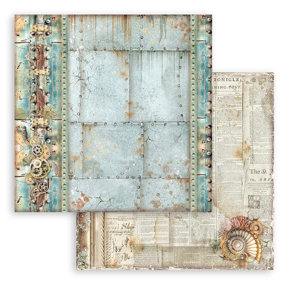 Stamperia Scrapbooking Double face sheet - Songs of the Sea mechanism border