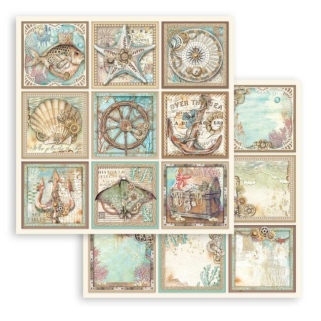 Stamperia Scrapbooking Double face sheet - Songs of the Sea tags