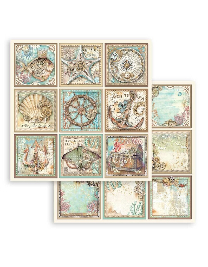 Stamperia Scrapbooking Double face sheet - Songs of the Sea tags
