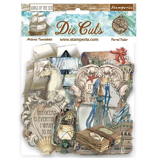 Stamperia Die cuts assorted - Songs of the Sea ship and treasures
