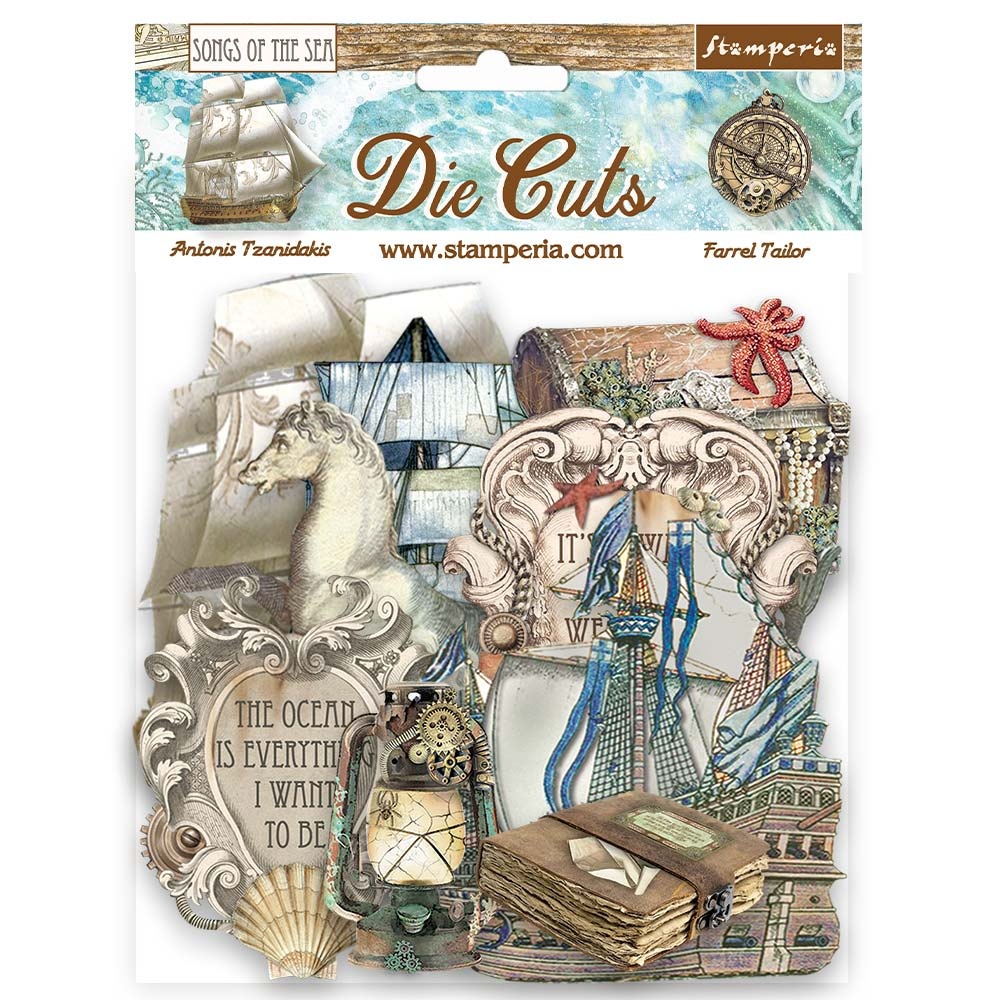 Stamperia Die cuts assorted - Songs of the Sea ship and treasures