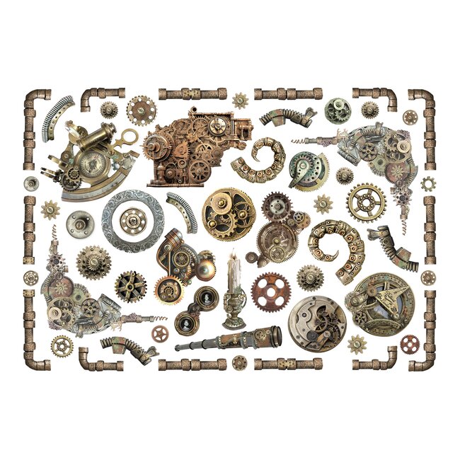 Stamperia Ephemera  - Songs of the Sea pipes and mechanism