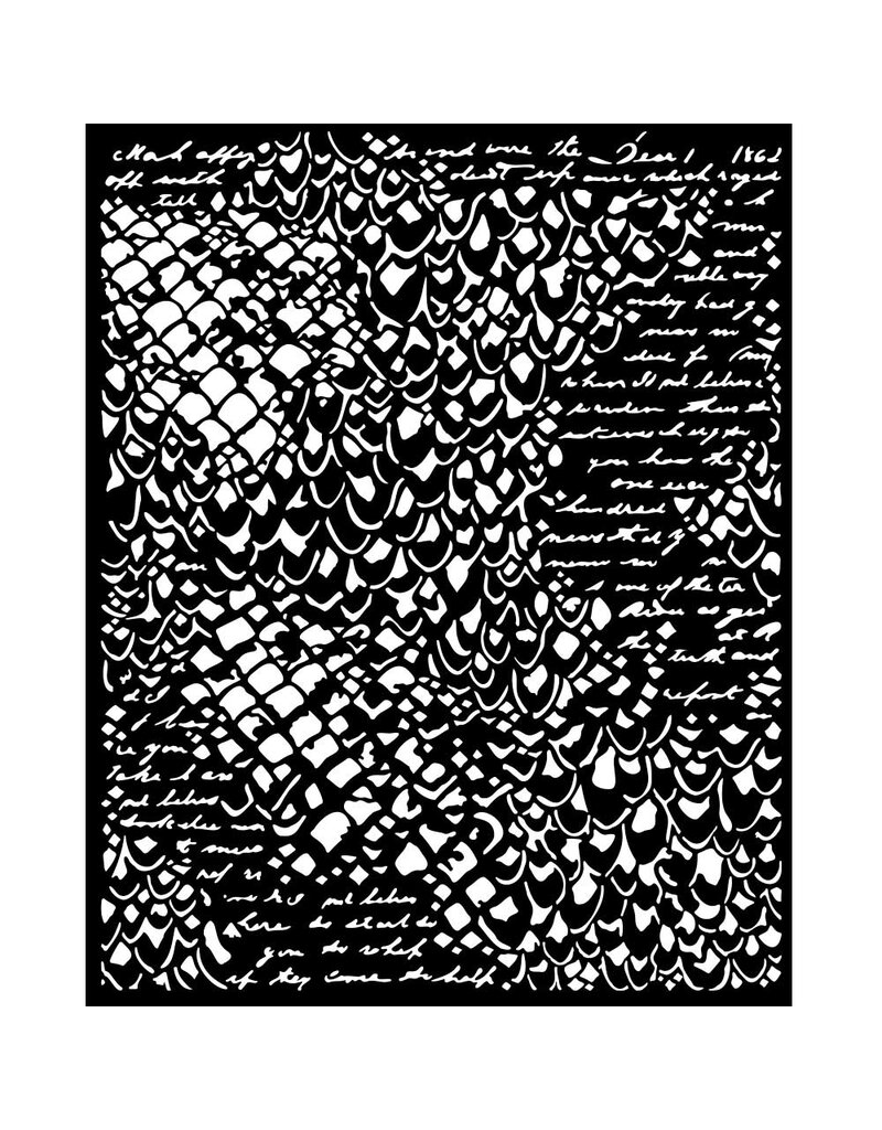 Stamperia Thick stencil cm 20X25 - Songs of the Sea mermaid scales