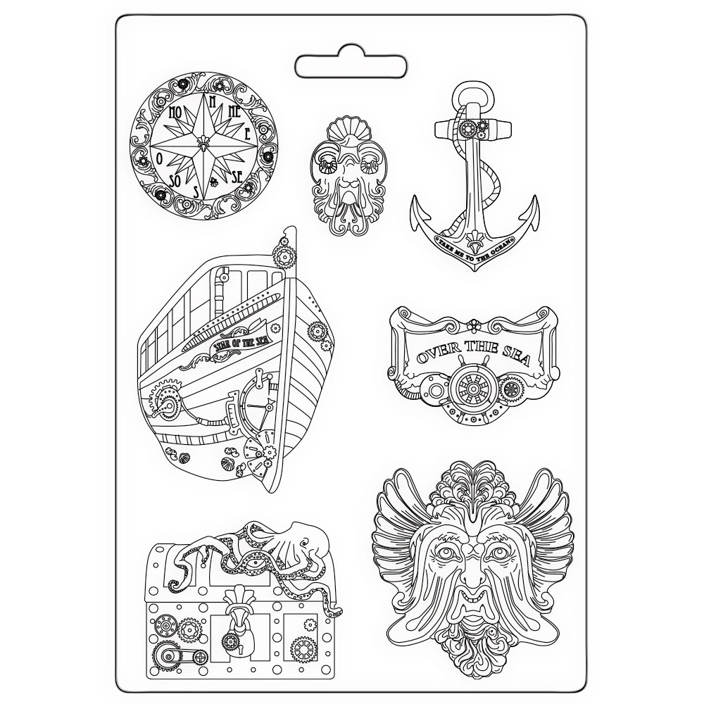 Stamperia Soft Mould A4 - Songs of the Sea over the sea