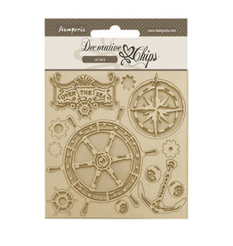 Stamperia Decorative chips cm 14x14 - Songs of the Sea rudder