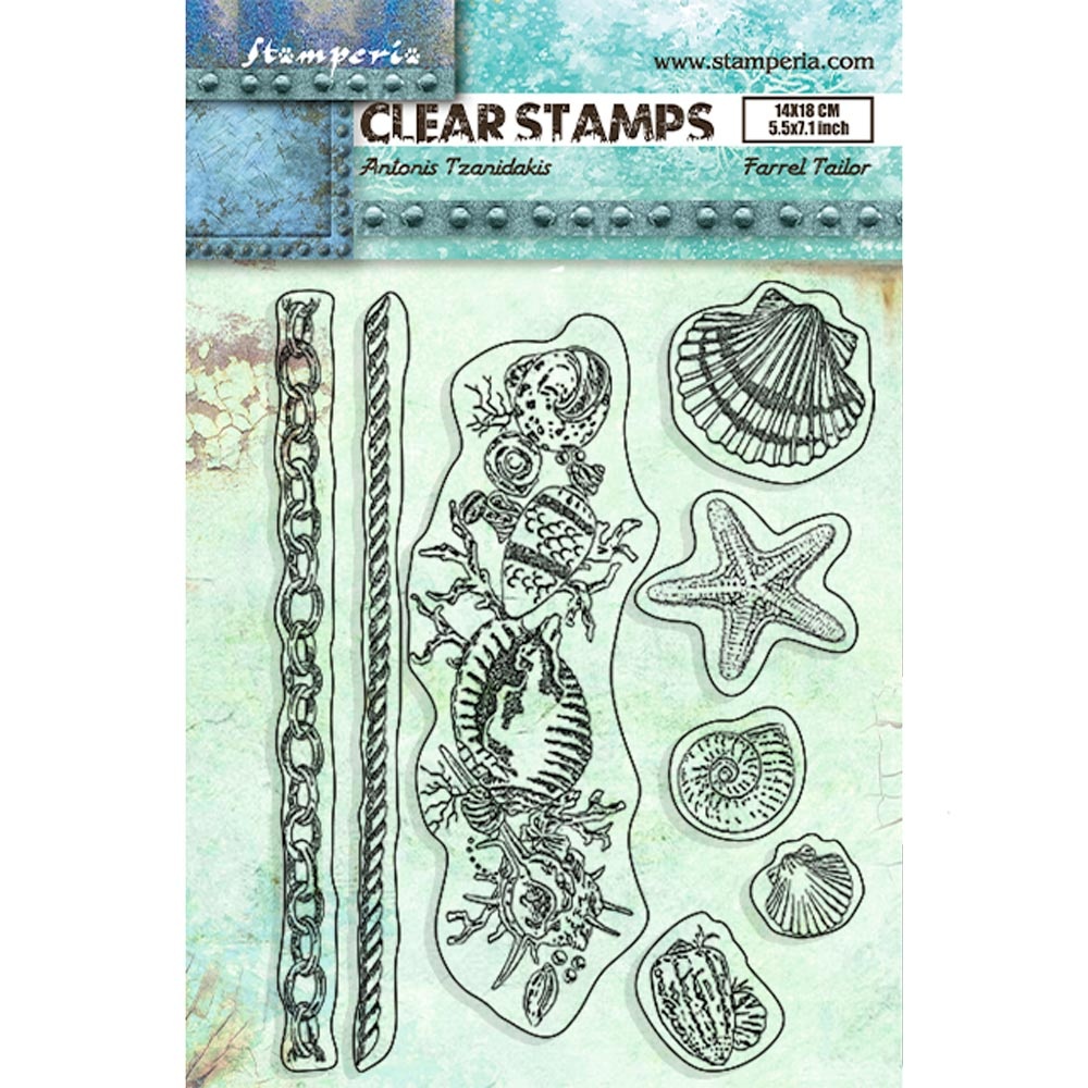 Stamperia Acrylic stamp cm 14x18 - Songs of the Sea shells