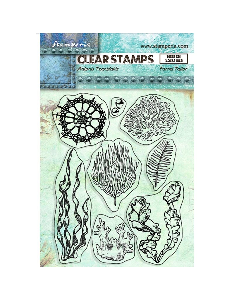 Stamperia Acrylic stamp cm 14x18 - Songs of the Sea corals