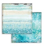 Stamperia Scrapbooking Small Pad 10 sheets cm 20,3X20,3 (8"X8") Backgrounds Selection - Songs of the Sea