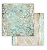 Stamperia Scrapbooking Small Pad 10 sheets cm 20,3X20,3 (8"X8") Backgrounds Selection - Songs of the Sea