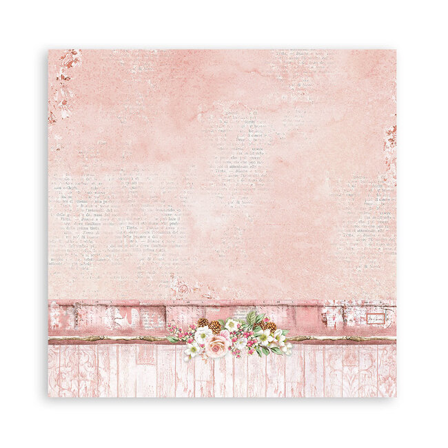 Stamperia Pack 4 sheets fabric cm 30x30 - Blue and Roseland