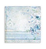 Stamperia Pack 4 sheets fabric cm 30x30 - Blue and Roseland