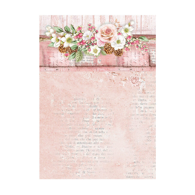 Stamperia Selection 8 Rice paper A6 backgrounds - Roseland