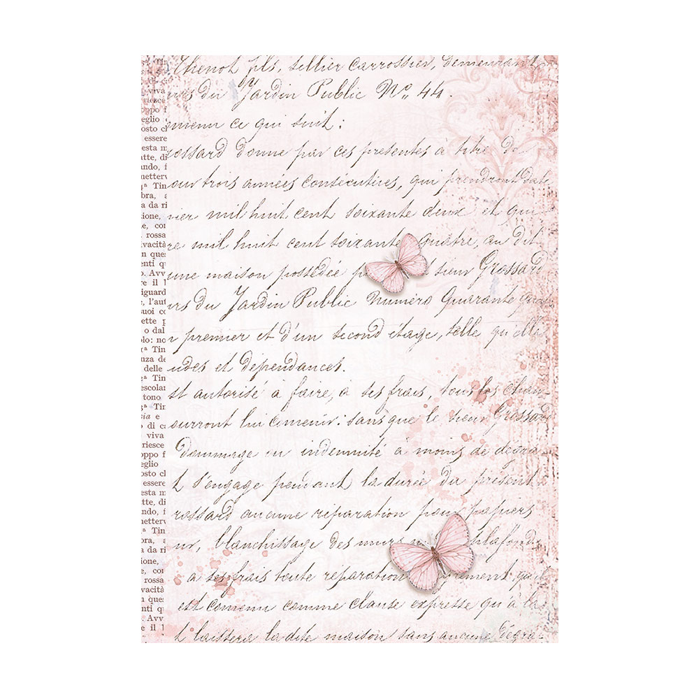 Stamperia Selection 8 Rice paper A6 backgrounds - Roseland