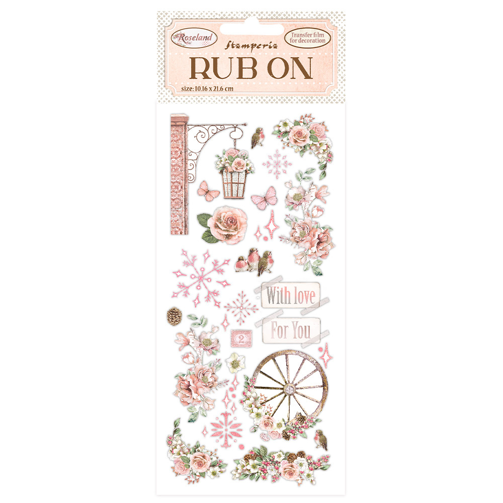 Stamperia Rub-on cm 10,16x21,6 - Roseland